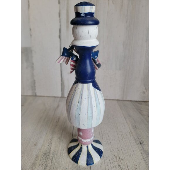 Wooden bobblehead Uncle Sam July 4th home decor figure - Picture 6 of 8